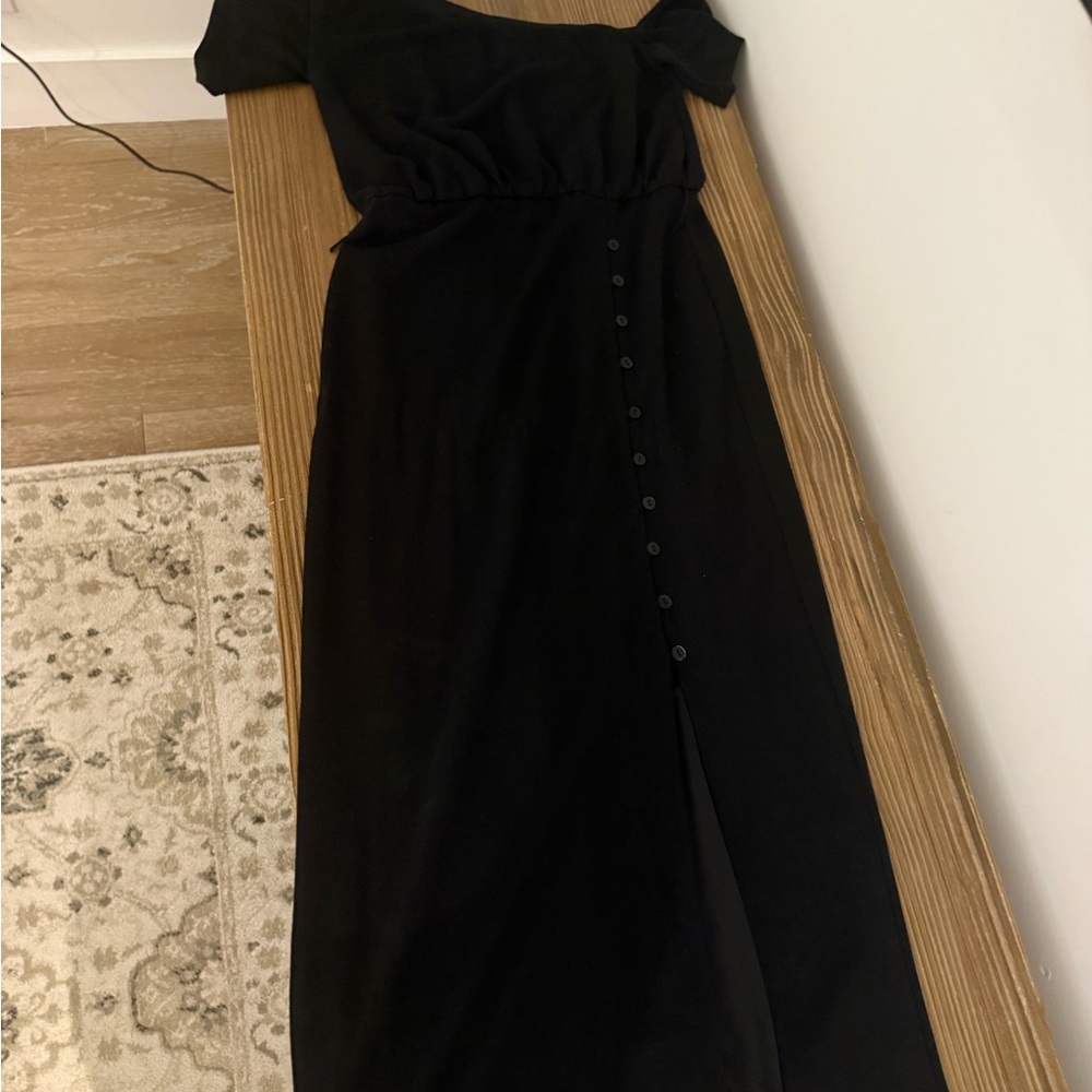 Lovers + Friends Black One Shoulder Dress